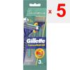 P&G Japan Gillette Custom Plus Custom Plus EX Disposable Shaking Type 3pcs. Men's Disposable Razors for Men <Do Not Press Hard Against the Skin, But S