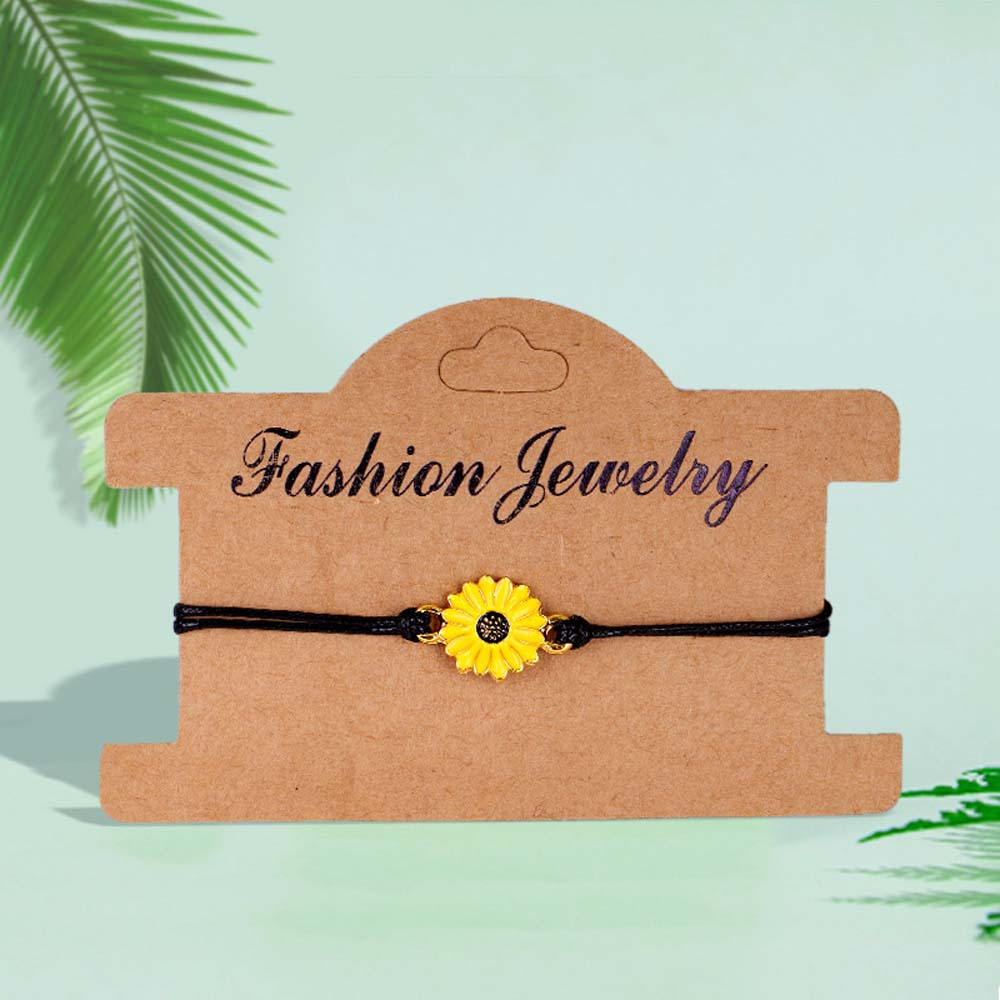 Love And Friendship Wild Daisy Couple Bracelet Fashion Jewelry Sunflower Bracelet Woven Bracelet