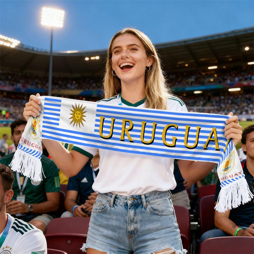 Morocco Soccer Fan Scarf World Cup Football Supporter Scarf Club Team Football Fan Merchandise Accessories for Outdoor Events and Matches