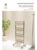 Stainless Steel Multi-Layer Clothes Rack: Floor-Standing, Large Capacity, Brushed Silver for Men and Women’s Pants.
