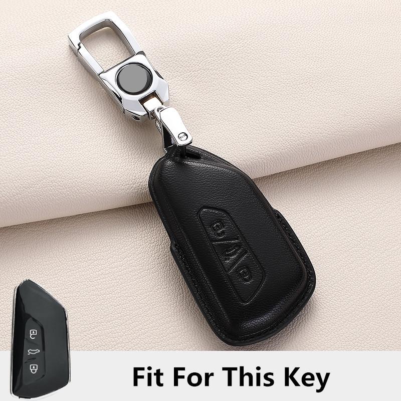 

4D Nappa Leather Key Case for VW Golf 8, ID.4, ID.6, X, Crozz, Teramont, Talagon Opp Bag