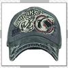 CHROME CRANE Vintage Distressed Cap with Shark Logo CB121 Men's Patch, (Navy)