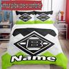 3pcs Duvet Cover Set (1*Duvet Cover + 2*Pillowcase, Without Core), Custom Name Borussia Monchengladbach Pattern Bedding Set, Home Bedroom Decor Gift