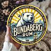 Vintage Metallschild Bundaberg Rum 20x20 cm, Blechposter Wandkunst Bar Dekoration