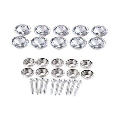 DRELD 10Pcs Diamond Crystal Upholstery Nails Button Tack Stud Pins Sofa Bag Wall Decoration Furniture Accessory 16/18/22/25/30mm