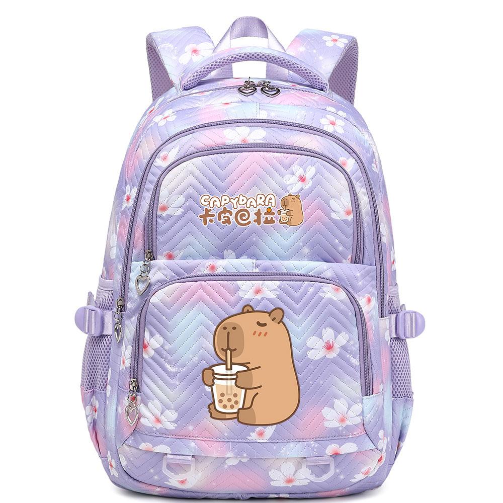 Cute Capybara Student Waterproof Backpack Girls Kids Back To School Book Bags Teenagers Schoolbags Women Travel Bagpack Mochila