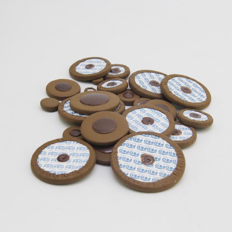 Saxophone leather pads, tenor and alto genuine leather sealing sound hole pads, coffee-colored maintenance key sheepskin