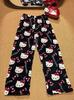 Plus Size Hello Kitty Sleep Pants Cute Cartoon Lounge Pants for Women Comfy Loose Cotton Pajama Bottoms Summer Thin