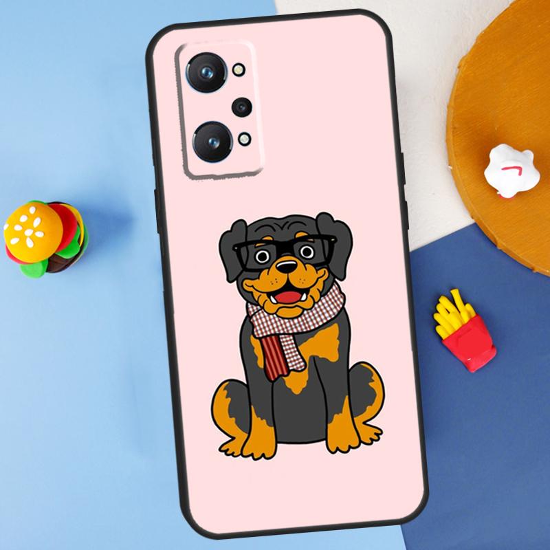 Cartoon Rottweiler Dog For Realme GT 6 6T 5 GT7 Pro C61 C75 C55 C51 C21Y C25S C67 C53 13 12 10 11 14 Pro Plus Case