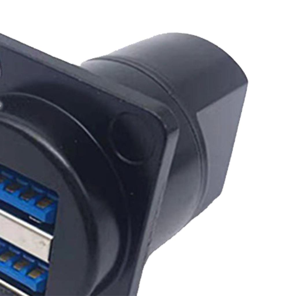 USB 3.0 Zásuvka Duální USB A Port Samice na Samici Spojka Zásuvka Typ D Konektor pro Montáž na Panel pro