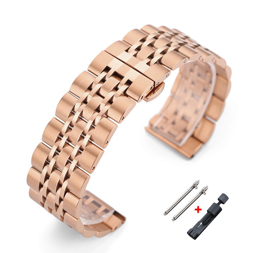 Solidna Stalowa Bransoleta do Zegarka 20mm 22mm Z Paskiem Szybkozamykającym Metalowa Klamra Motylkowa dla Samsung Galaxy Watch 7/6/5/4