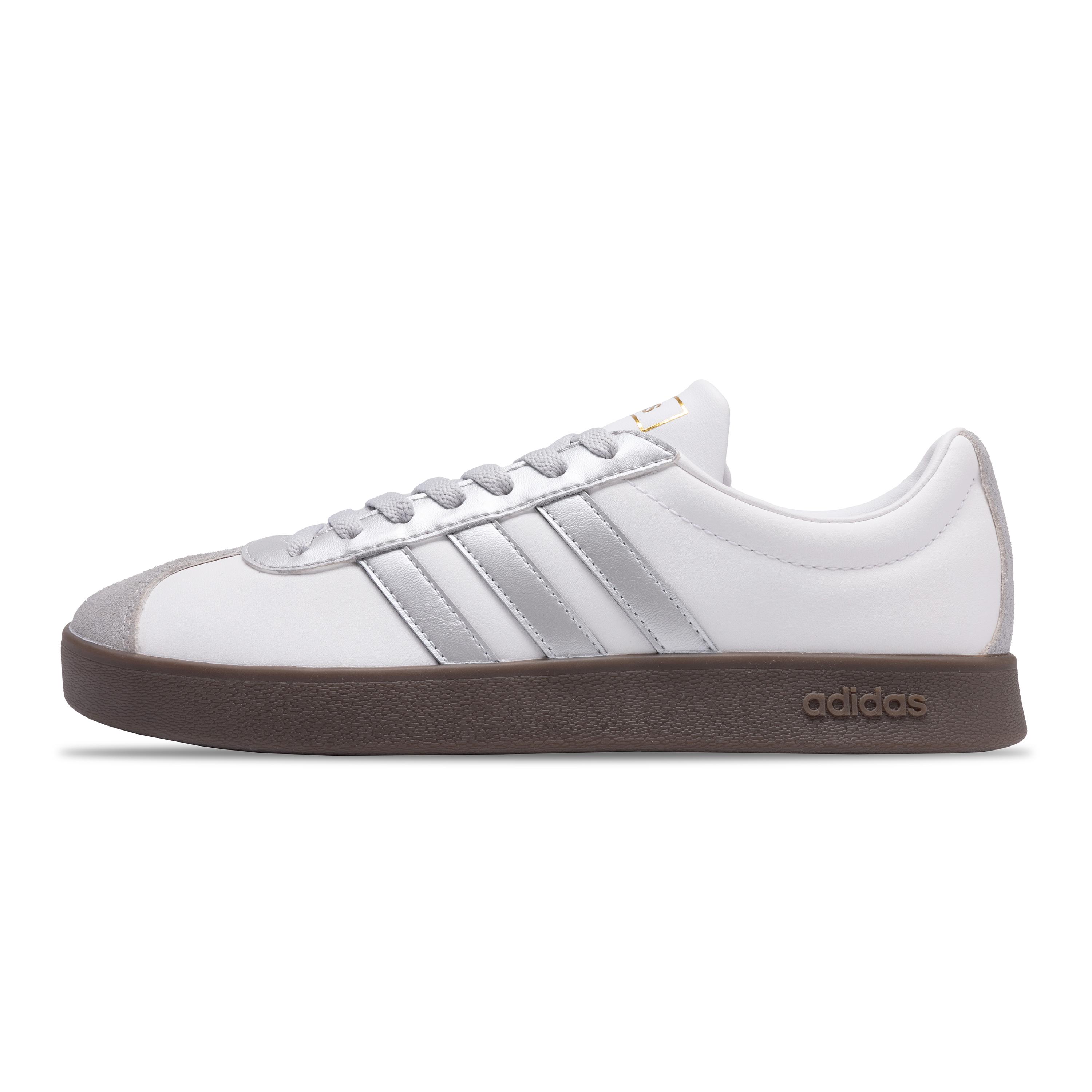 

Adidas Neo VL Court 2.0 Silver Bead Abrasion Resistant Low top Skateboard Shoes Unisex Silver White ID6015(Team348-) 38
