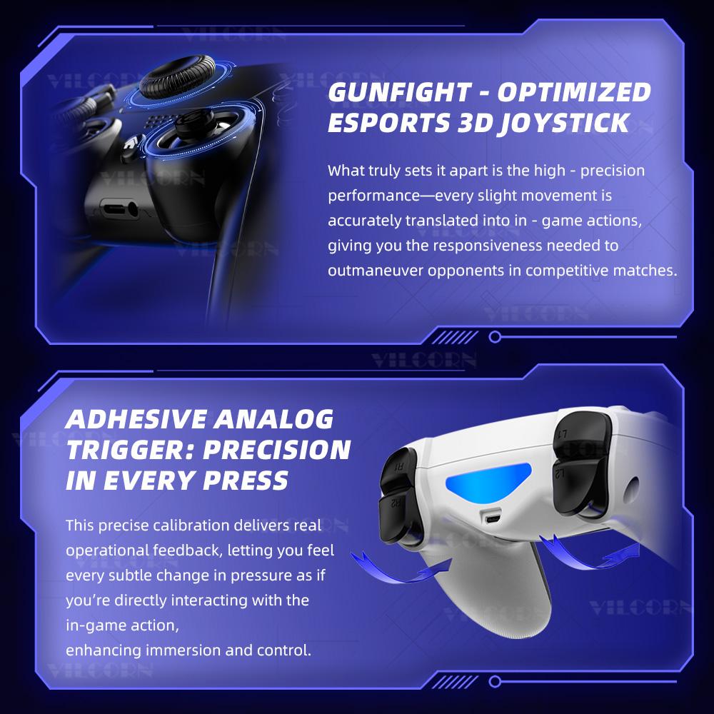 Wireless Gamepad for PS4 Console Bluetooth-Compatible Game Controller For PC Dual Vibration 3D Joystick For Steam/IOS/Android