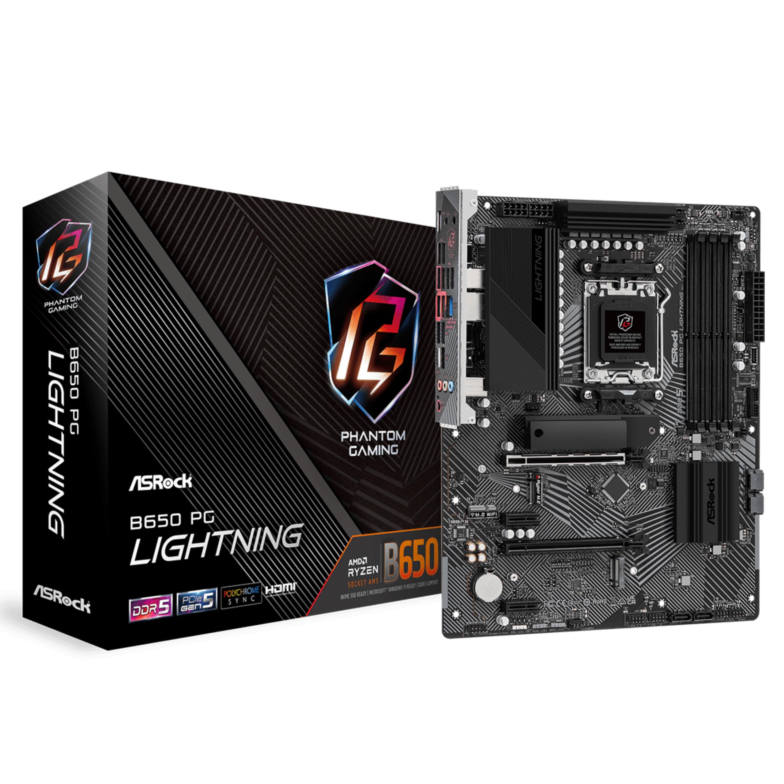 

Материнська плата ASRock B650 PG Lightning, сумісна з ЦП серії AMD Ryzen 7000 B650E Материнська плата ATX Авторизований дистриб’ютор (Розетка AM5) [Вітчизняний