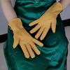 Fleece Lined Winter Warm Gloves Faux Animal Leather Faux Suede Gloves  For Driving Riding