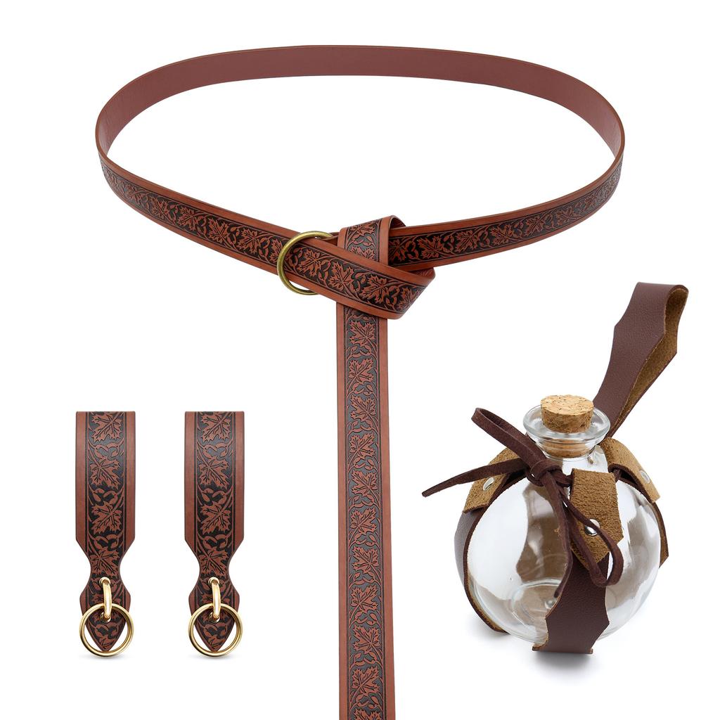 Medieval Viking Vintage Celtic Belt Medicine Bottle Cosplay Halloween Costume Accessories Props