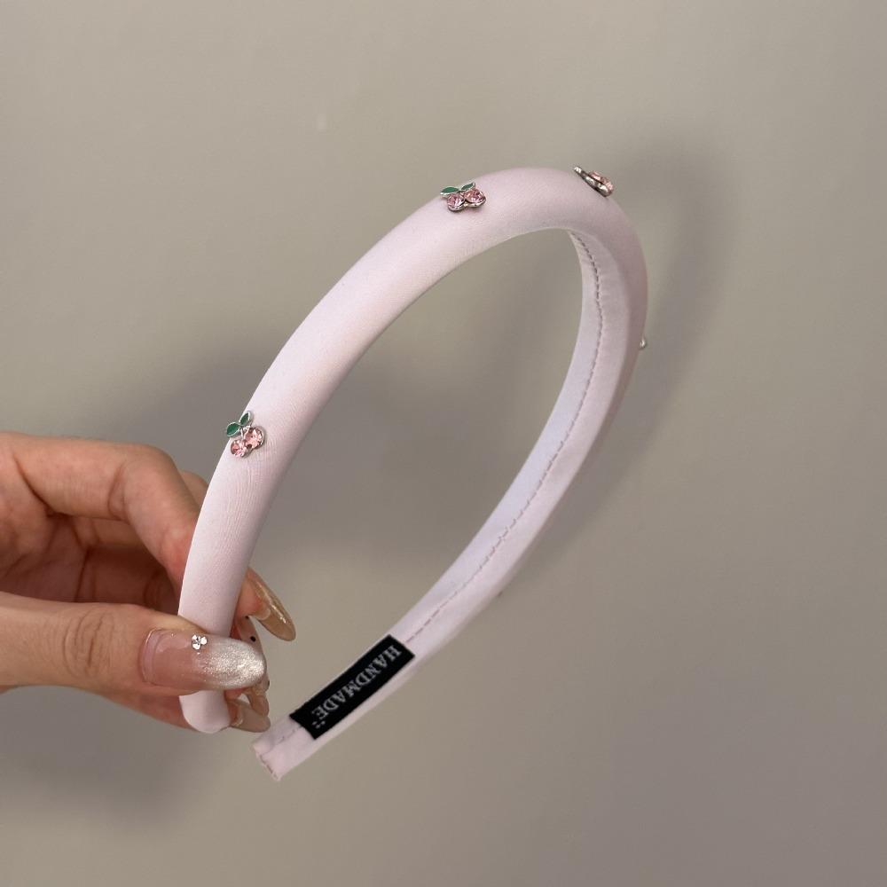 Versatile Cherry Design Headband Fairy Style Rhinestone Headband Fabric Headband for Girls Women