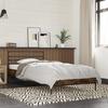 VidaXL Bed Frames Smoked Oak 90x200 Cm Engineered Wood and Metal, Bed, Guest Bed, Single Bed, Bedroom Furniture At 845584