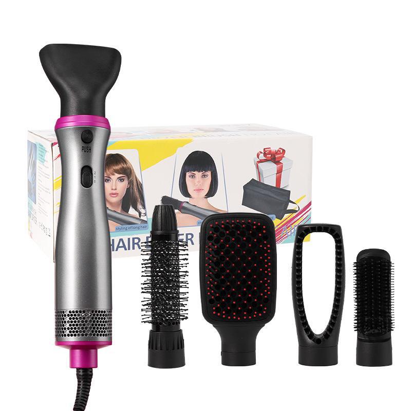 Cross-Border 5-in-1 Multifunctional Hot Air Comb Set: Curling & Straightening Ceramic Hair Styler