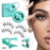 New Magnetic False Eyelashes Set: Colored, Glue-Free, One-Piece Design with Integrated Box.