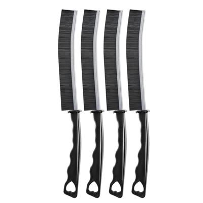 4 pezzi Spazzola per la pulizia delle fessure Design ergonomico Spazzola per fessure a setole dure con foro per appendere per cucina di casa Bagno