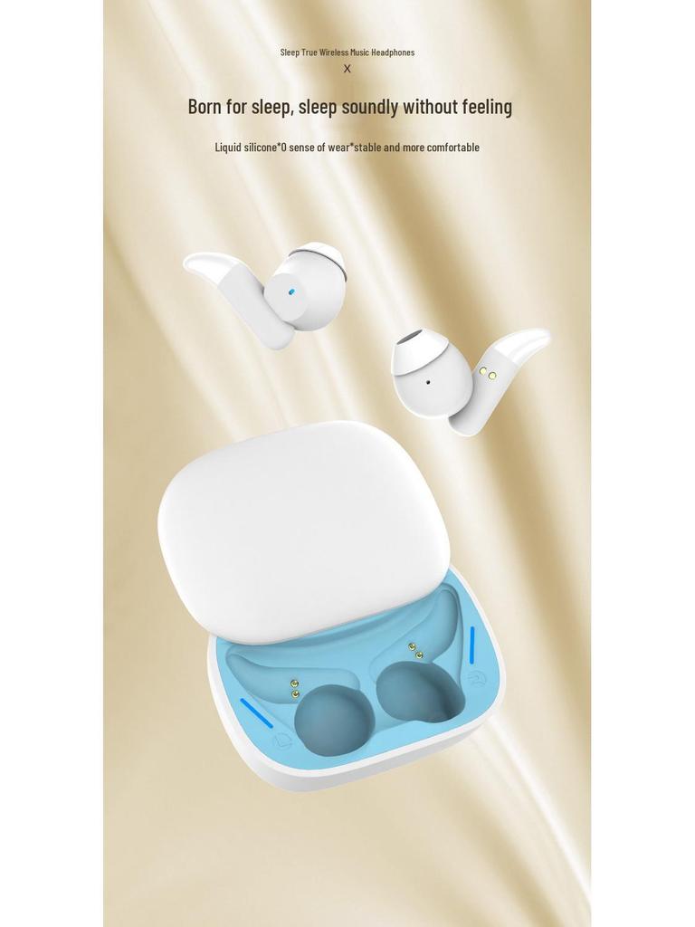 Jaliss C27 Bluetooth Earphones with Slide-Out Case, Perfect for Comfortable Side-Sleeping and Noise-Canceling.