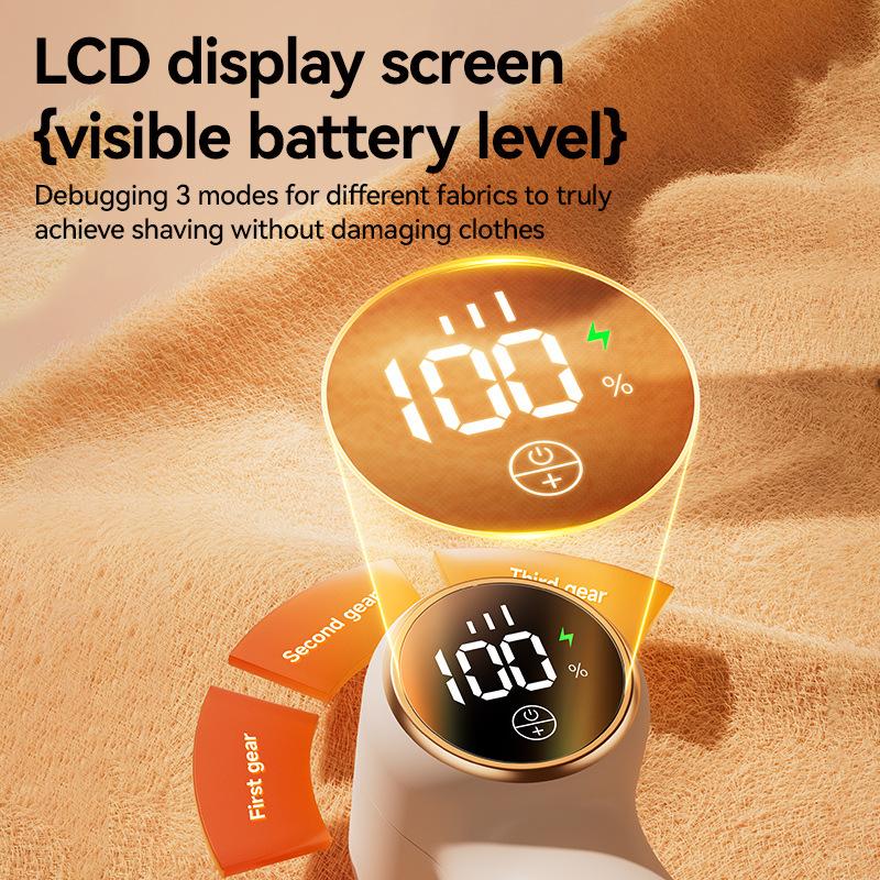 New Lint Remover Electric Hairball Trimmer Smart LED Digital Display Fabric USB Charging Portable Professional Fast For Clothing
