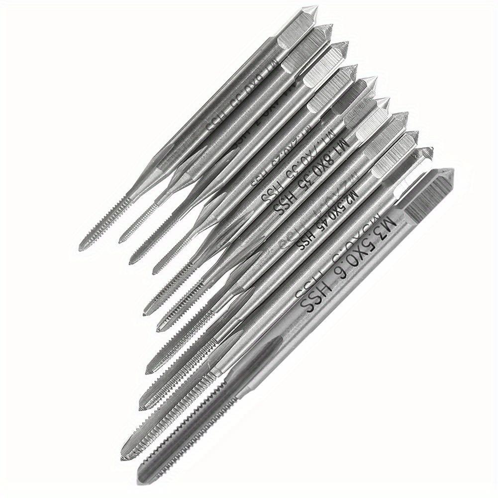10pcs Micro Taps Bits Mini Machine Screw Drill Tap Set Metric Thread Screws Plug Bit Small Tapping Bits Tool
