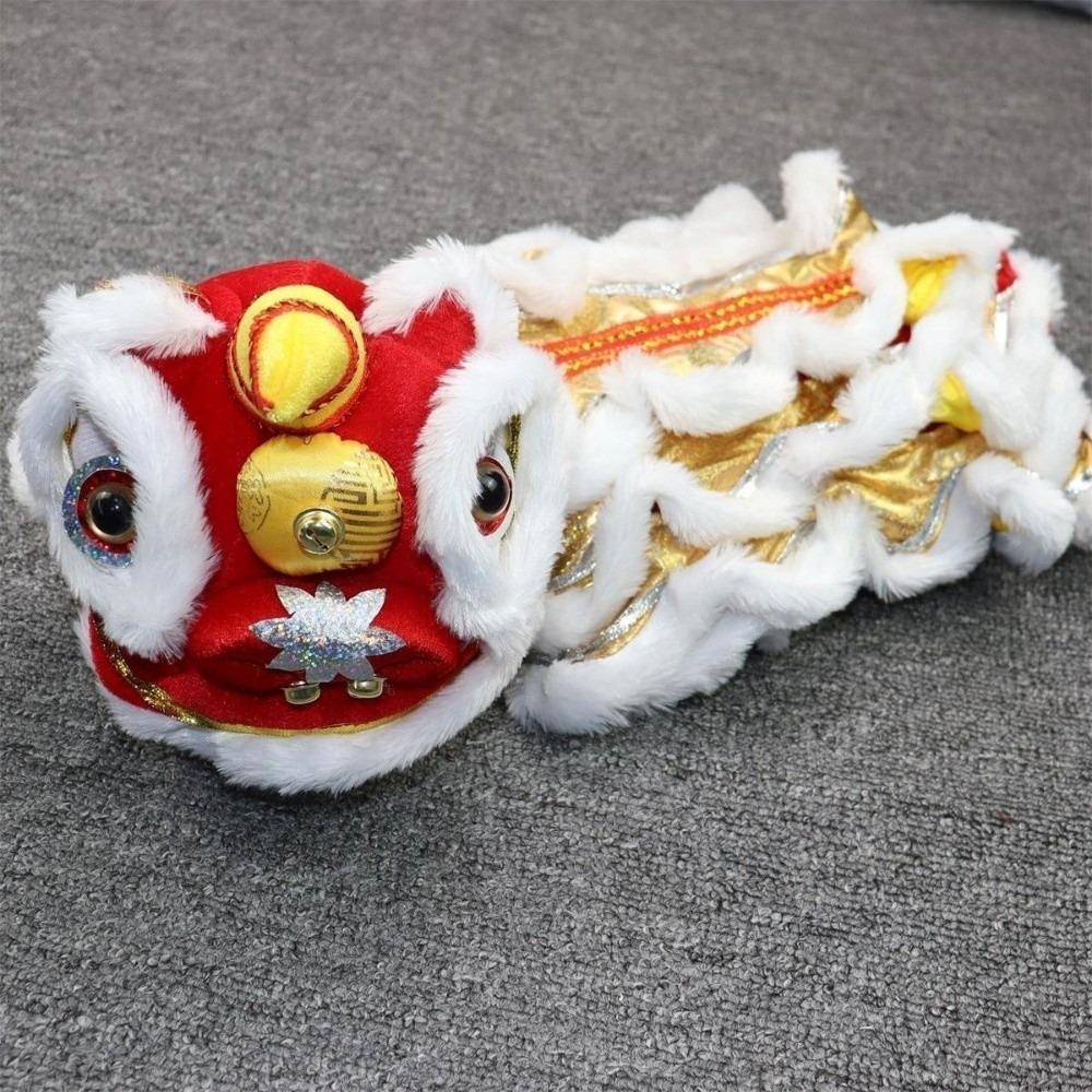Plush Pet Clothes Polyester Chinese Style Pet Costume New Warm Winter Outfits Visiting Clothing