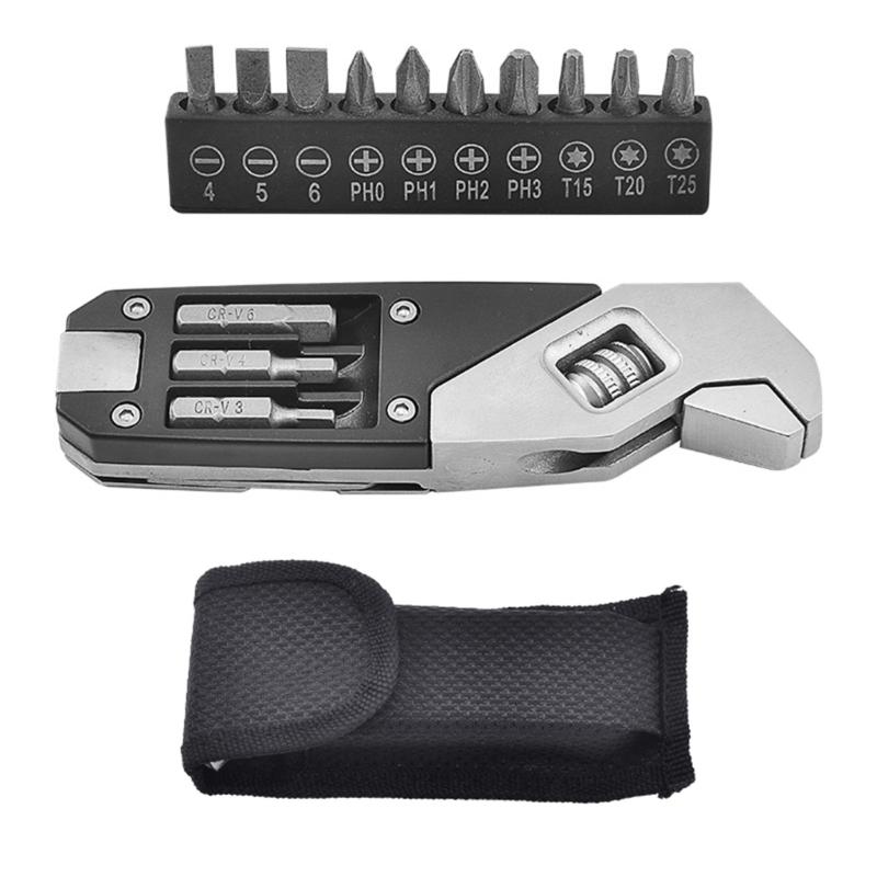 Adjustable Wrench Portable Hex Creative Folding Design Handle Spanners Tools for Outdoors