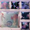 Jellyfish Fashion Cushion Cover Natural Linen Pillow Case DoubleSided Print Decorative Sofa Pillowcase Home Decor Gift