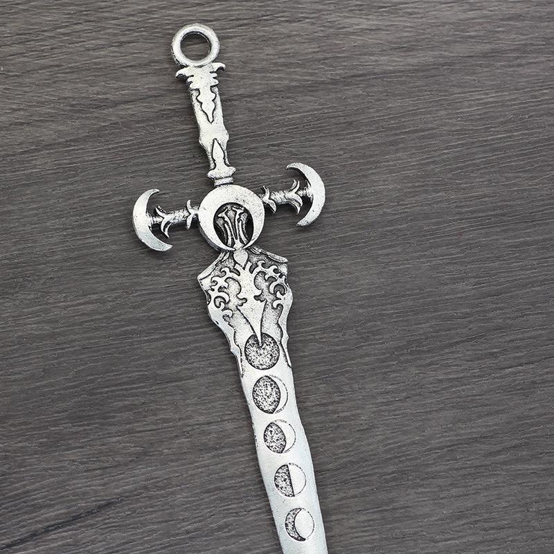 Punk Personality Retro Viking Sun Moon Sword Women's Hair Hairpin Niche Fashion Daily Hair Hairpin Ancient Style Clothing Match