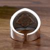 New Retro Cross Vajra Ring Men's Trendy Hip-hop Retro Style Single Ring Jewelry