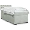 VidaXL Slat Bed Base and Mattress Light Grey 80x200 Cm Velvet, Bed, Platform Bed, Panel Bed, Furniture of 3286174