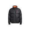 Solid Color Stand Collar Zipper With Brand Logo Print Down Jacket Unisex Jackets Black HN2102