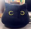 Soft Black White Gray Cat Plush Pillow for Kids - Cute and Creative Design