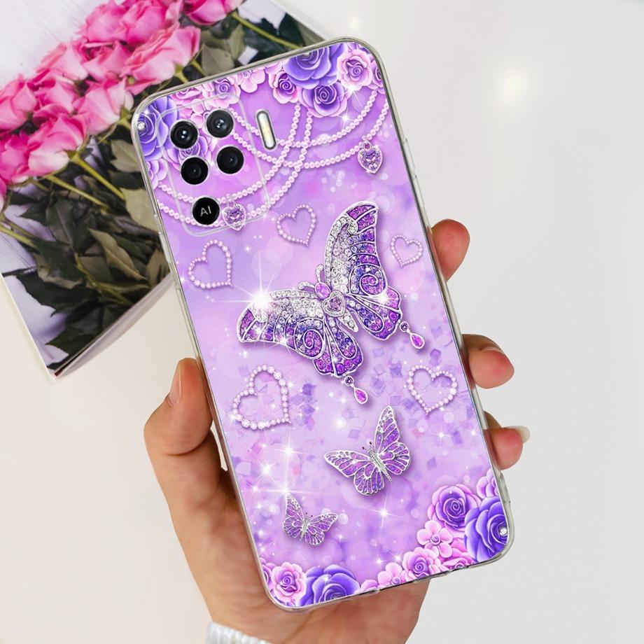 Für Oppo Reno5 Lite 5 Lite Handyhülle Weiches TPU Silikon Fundas Oppo A94 4G 5G Hülle Drachen Marmor Luxus Girly Malerei Capa
