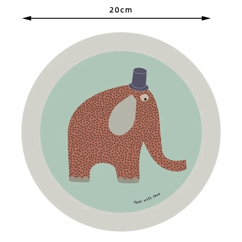 

Обеденная тарелка из бамбукового волокна, посуда для сервировки салата, десерта, торта, милая детская посуда с принтом животных, тарелка для еды 20 см