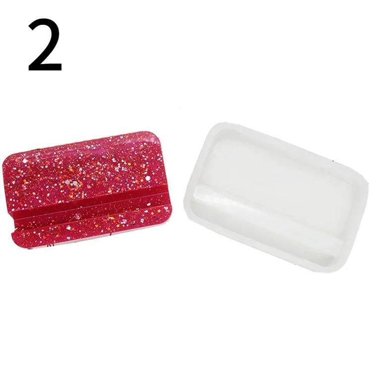 DIY Crafts Phone Holder Casting Silicone Mould Home Decoration Making Tool Crystal for Epoxy Resin Arts Rectangular Round