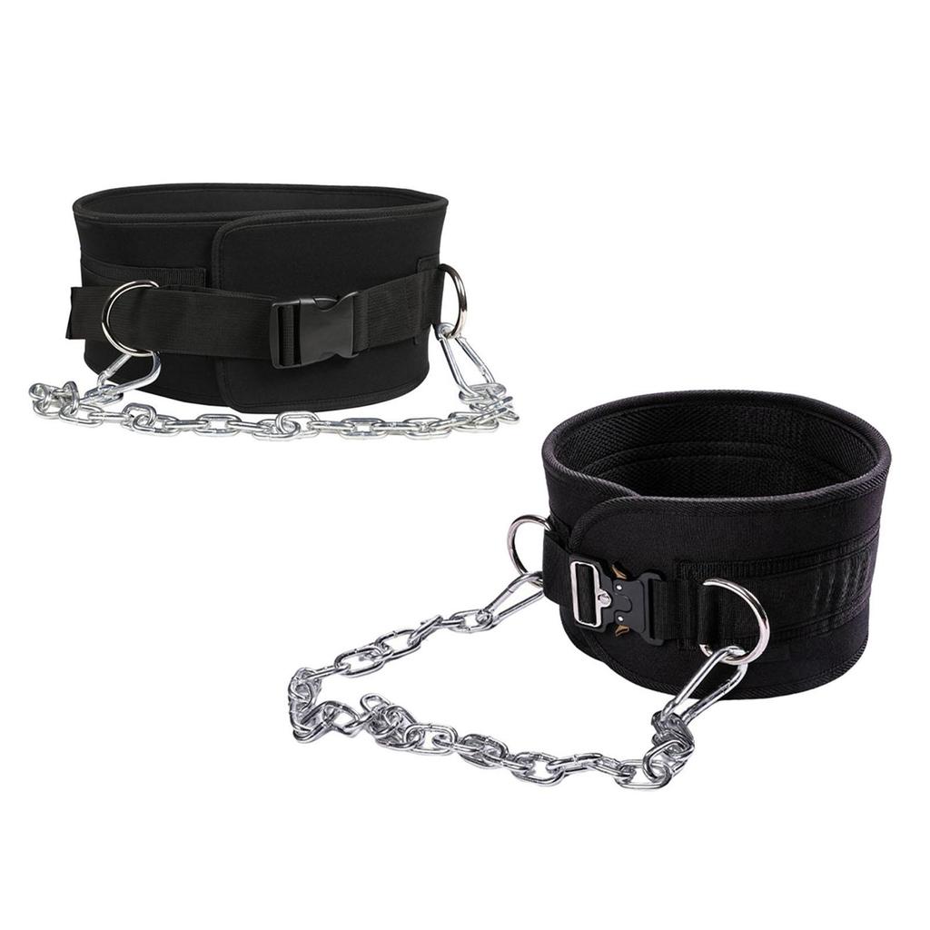 Dipping Belt for Weightlifting with Lifting Chain Body Building Waist Support Power Lifting Portable Men Women Gym Weight Belt