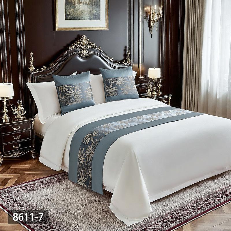 Fashionable and Minimalist Bedspread Hotel and Guesthouse Bedding Patchwork Bed Cover Decorative Strip High-count High-density Light Luxury Bed Skirt