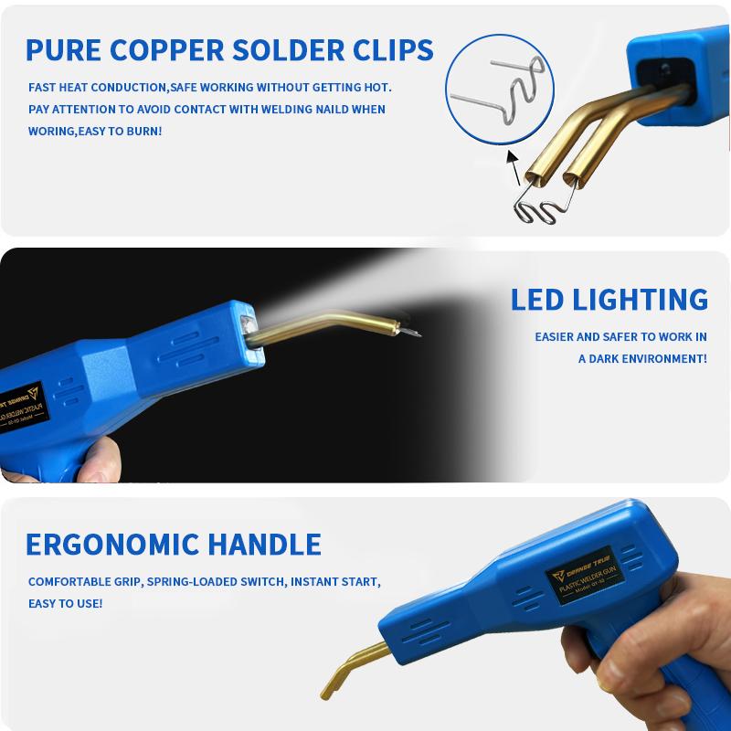 Plastic Welder Welding Machine Car Bumper Soldering Gun 4 Types Staples for Bumper/Kayak/Plastic Product Repairs
