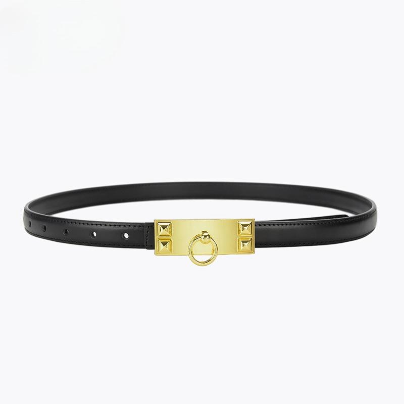 New Summer Dress with Thin Belt Commuter Style Double-sided Second-layer Women's Thin Belt with Jeans and Casual Pants