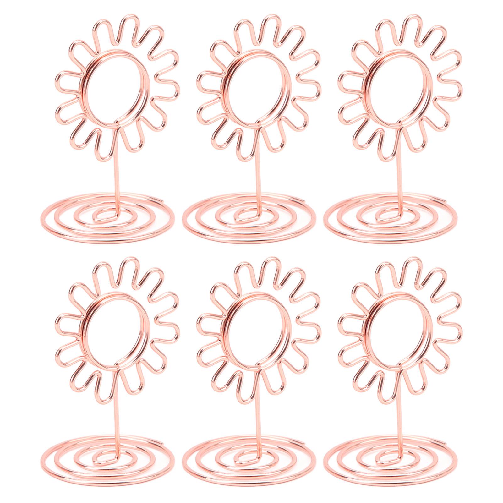

20шт проволочный держатель для фотографий на столе с позолоченной поверхностью многоразовый держатель для карточек на свадьбу розового золота