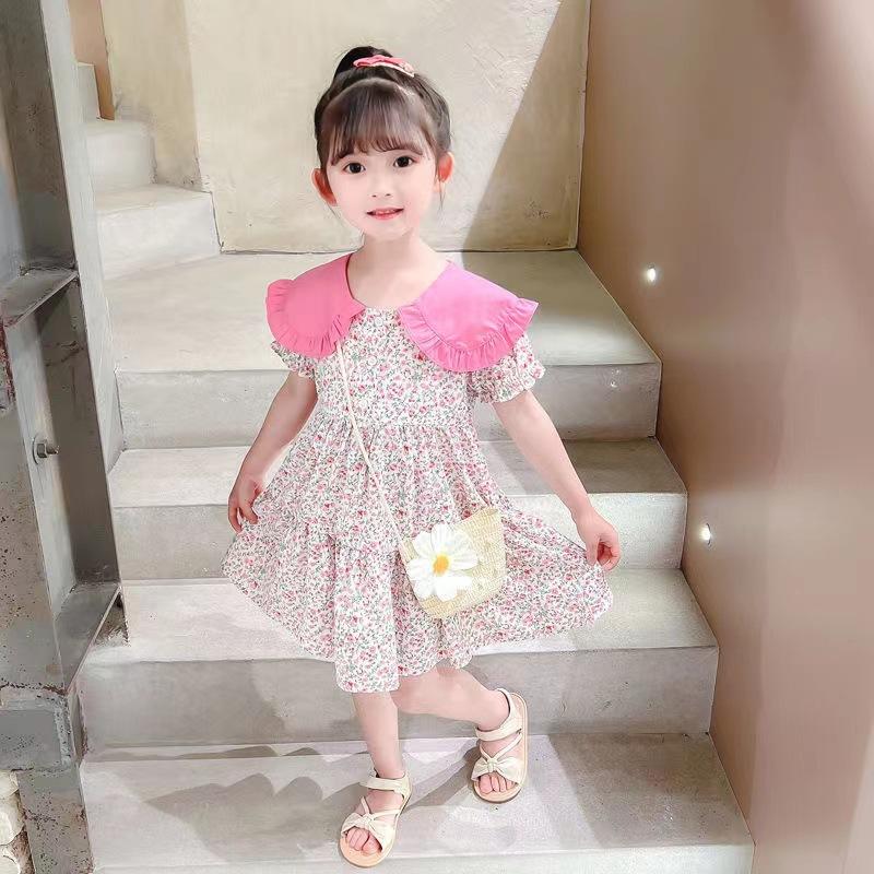 Girls Summer Floral Princess Dress Stylish Childrens Clothing Sweet Party Gown For Kids