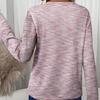 Women Tops V-Neck Long Sleeve Soft Stretchy Loose Fit Pullover Tops Spring Autumn Commuting Style Shirt Vacation Office Wear