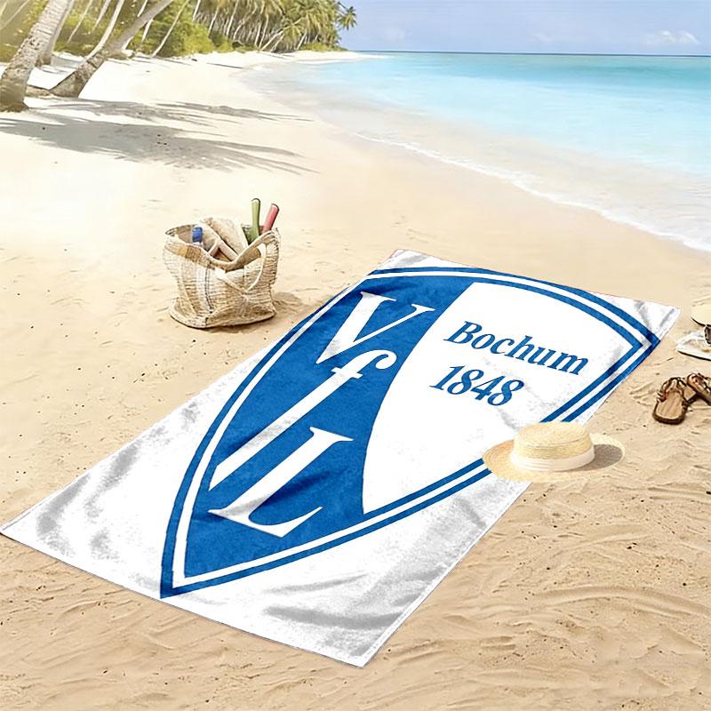 Asciugamano da Spiaggia con Logo VfL Bochum, Asciugamano Grande Morbido ad Asciugatura Rapida per Spiaggia Campeggio Nuoto