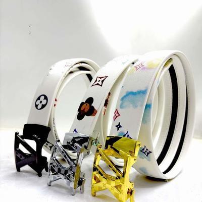 Popular Men's White XL Automatic Web Belt - Versatile for Students, Casual & Business Wear