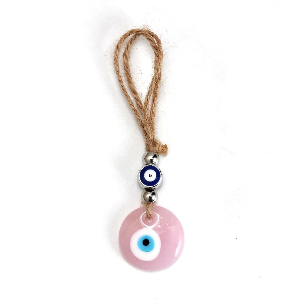 Handcrafted Blue Eye Charm - Evil Eye Pendant, Decorative Glass Wall Hanging with Multiple Color Options, Home Decor