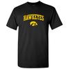 Iowa Hawkeyes Mascot Arch Logo - Short Sleeve College T-Shirt